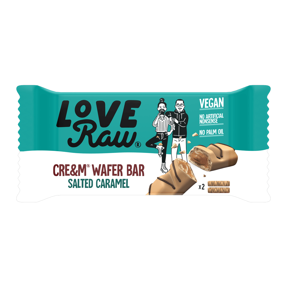 Loveraw Vegan Cream Filled Wafer Bar 12X43G