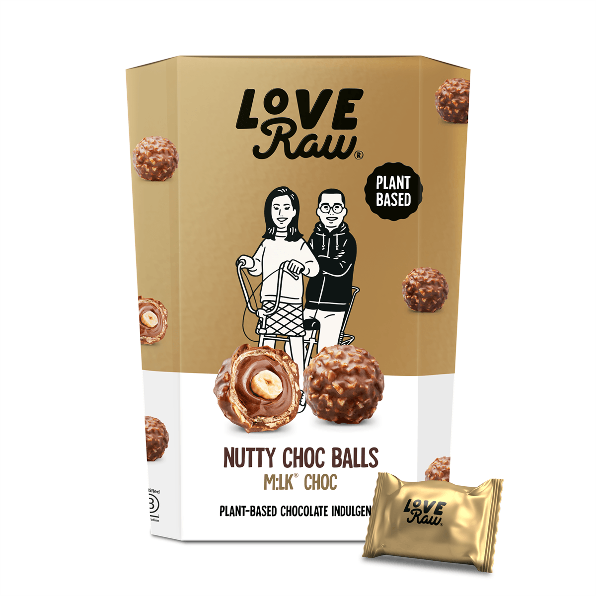 Loveraw Nutty Choc Balls 9 Pack Gift Box 126G