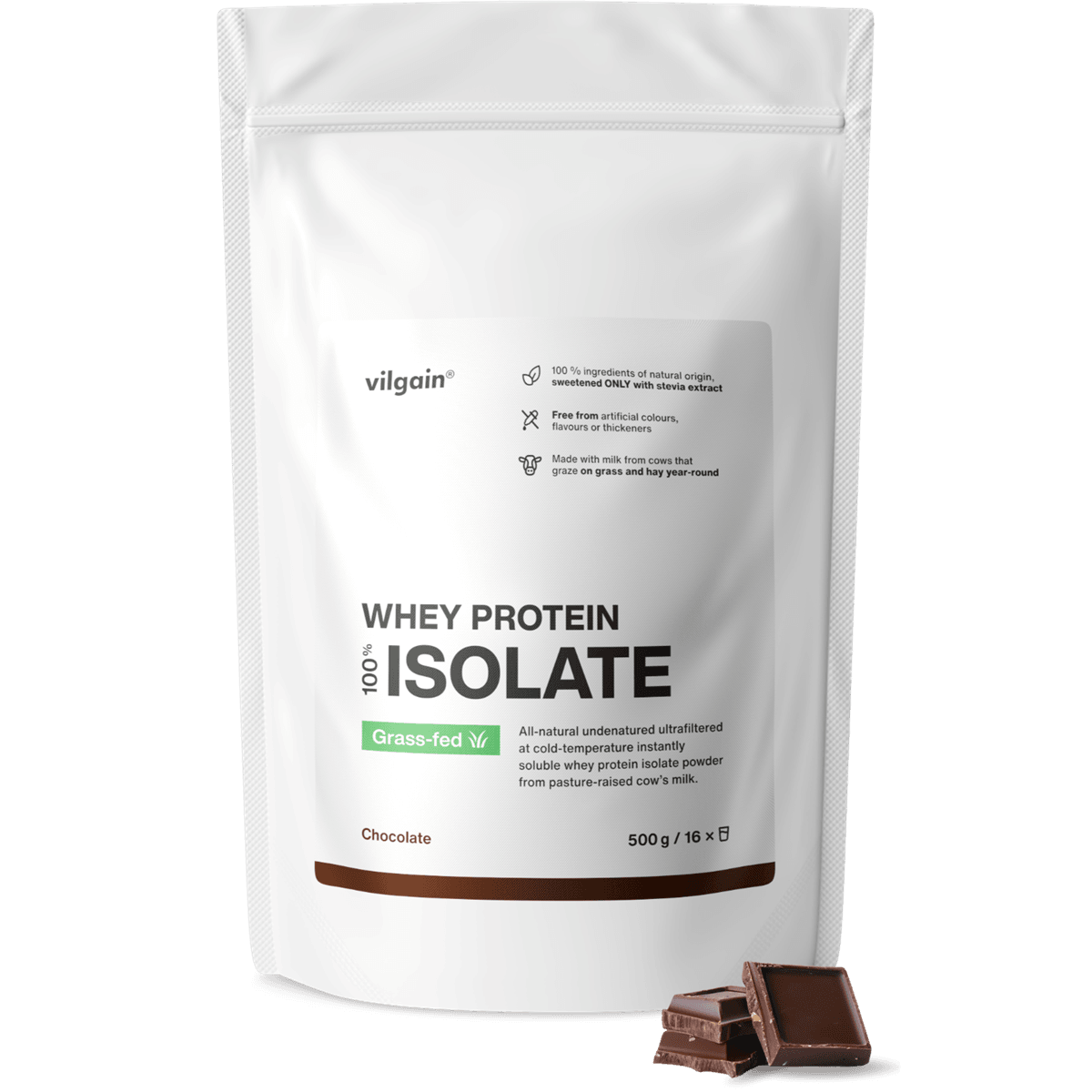 Vilgain Grass-Fed Whey Protein Isolate 500G