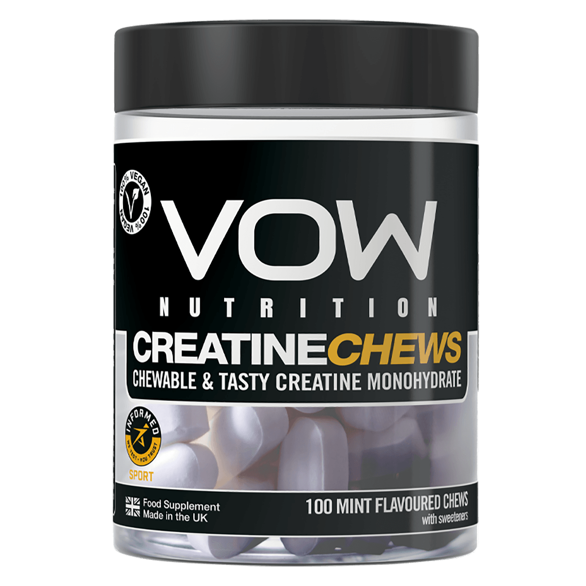 Vow Nutrition Creatine Chews 100 Tabs