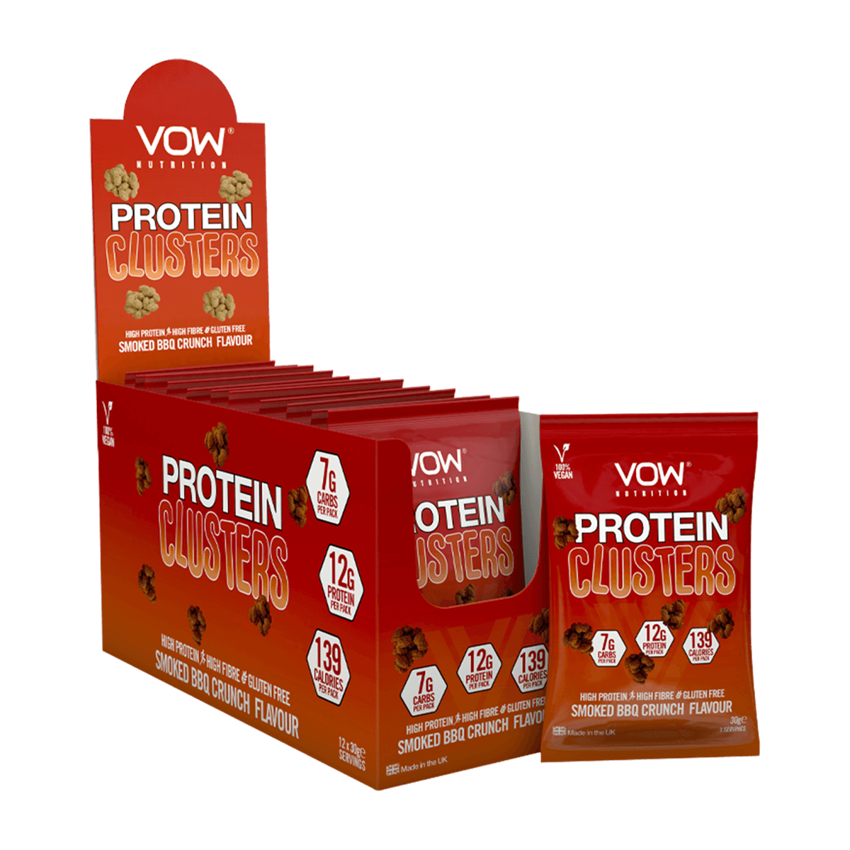 Vow Nutrition Protein Clusters 12X30G