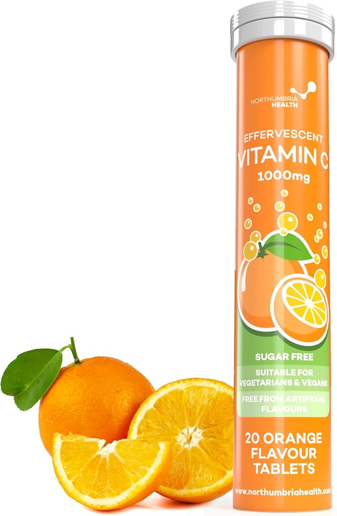 Image of Northumbria Effervescent Vitamin C Tablets, 20 Tablets, Orange Flavour